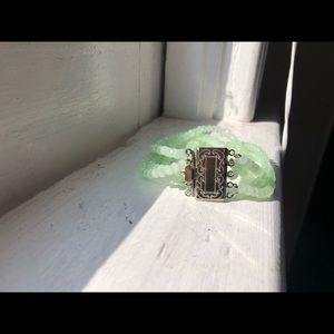 Gemstone bracelet with sterling silver clasp